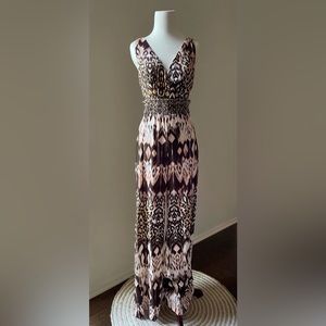 Bebe Leopard Print Smocked Romper Jumpsuit Pants size S NWT